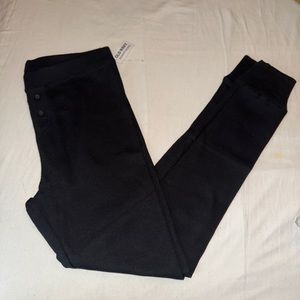 Black Matching Printed Thermal-Knit Pajama Leggings
